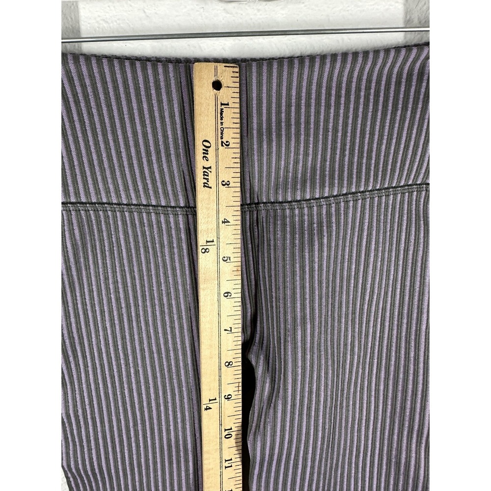 Fabletics Yoga Leggings Womens XS Tall Gray Purple High Waisted Seamless Rib - Picture 9 of 11